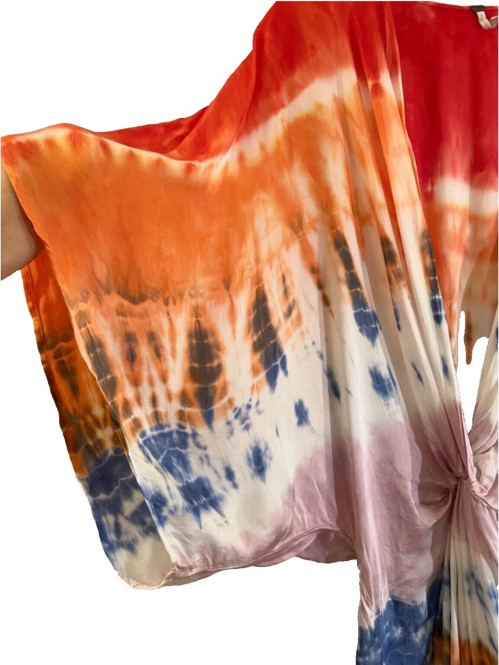 Young Fabulous & Broke Tie-Dye Maxi Dress with Deep V and Side Slit - Picture 5 of 12